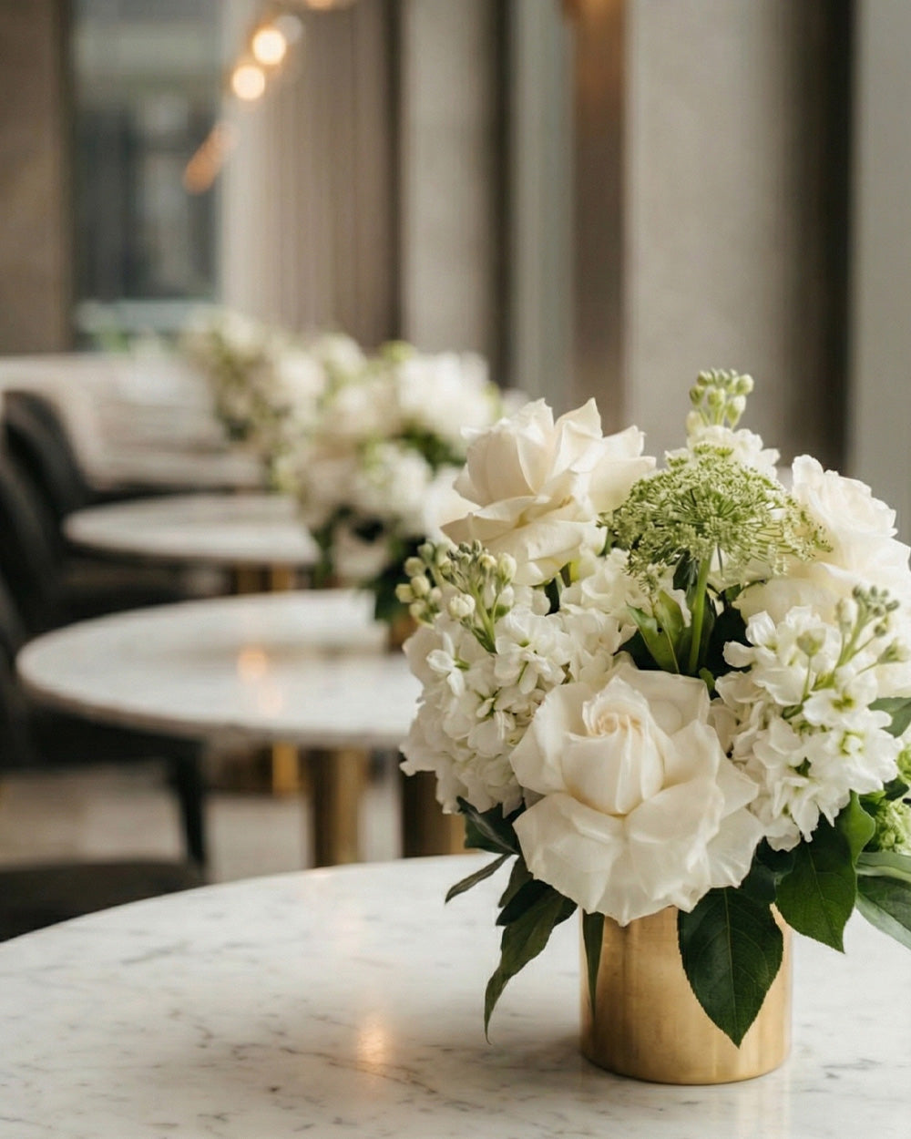 White Centrepiece Flower Delivery Australia-Fig & Bloom