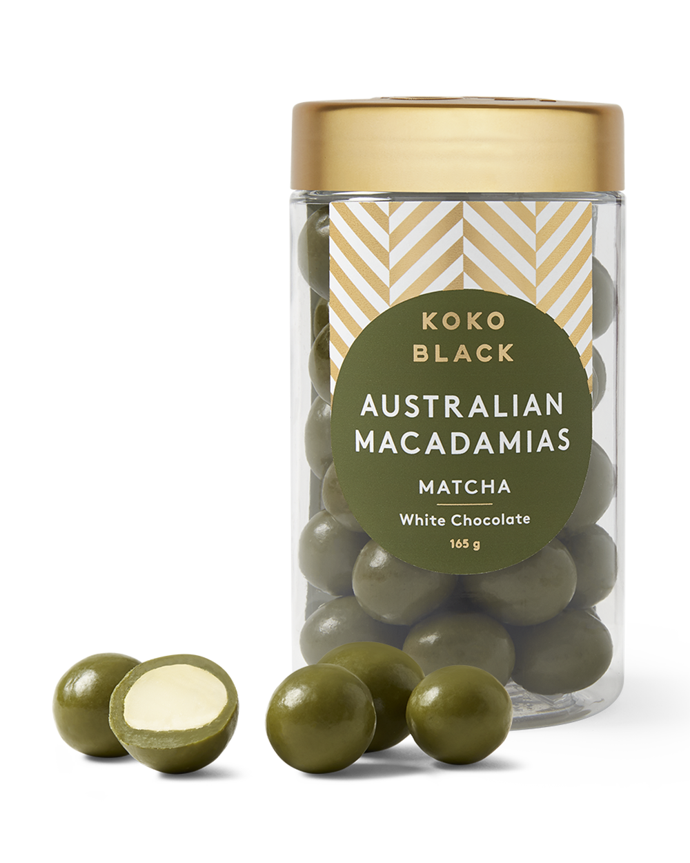 Koko Black Matcha Macadamias 165g White Chocolate