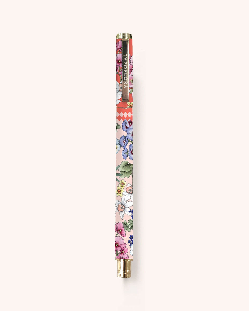 Typoflora Blooms in Pink rollerball pen