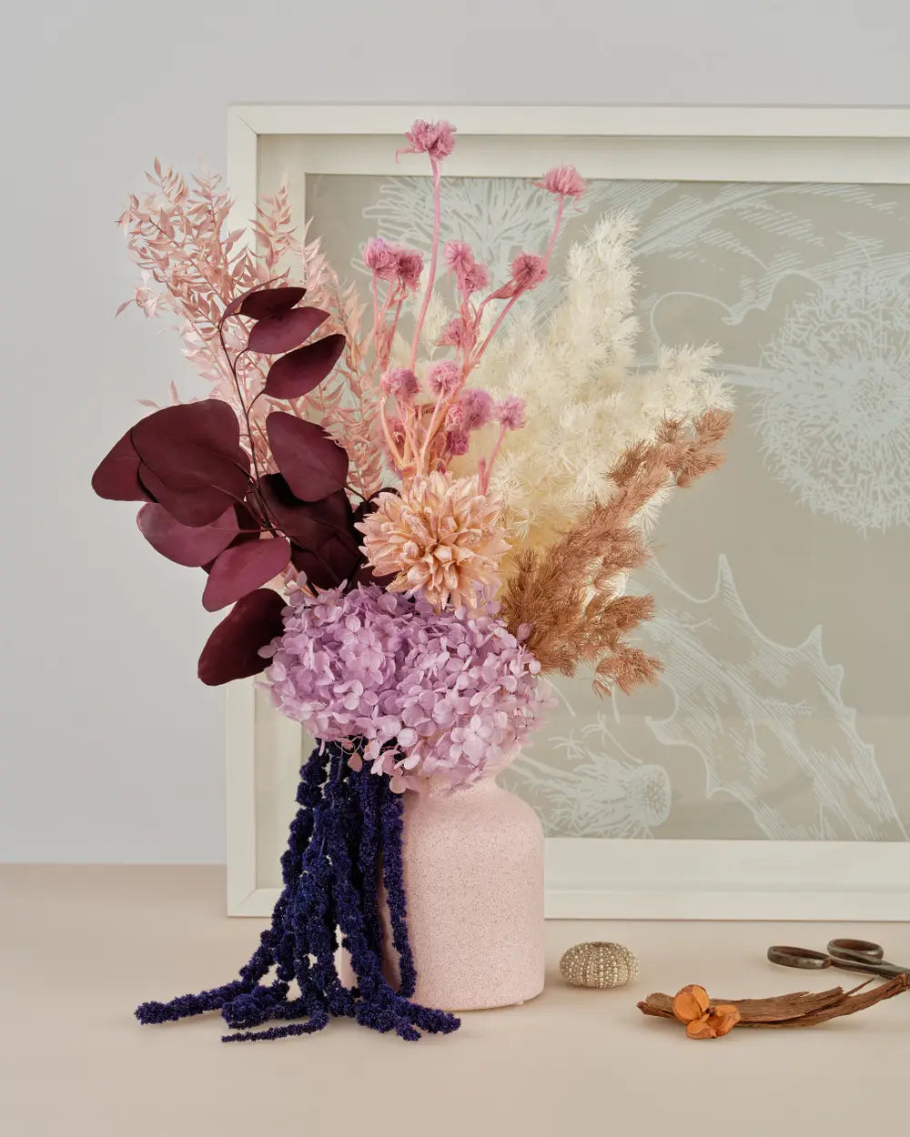 Sagittarius Dried Flower Arrangement by Fig & Bloom
