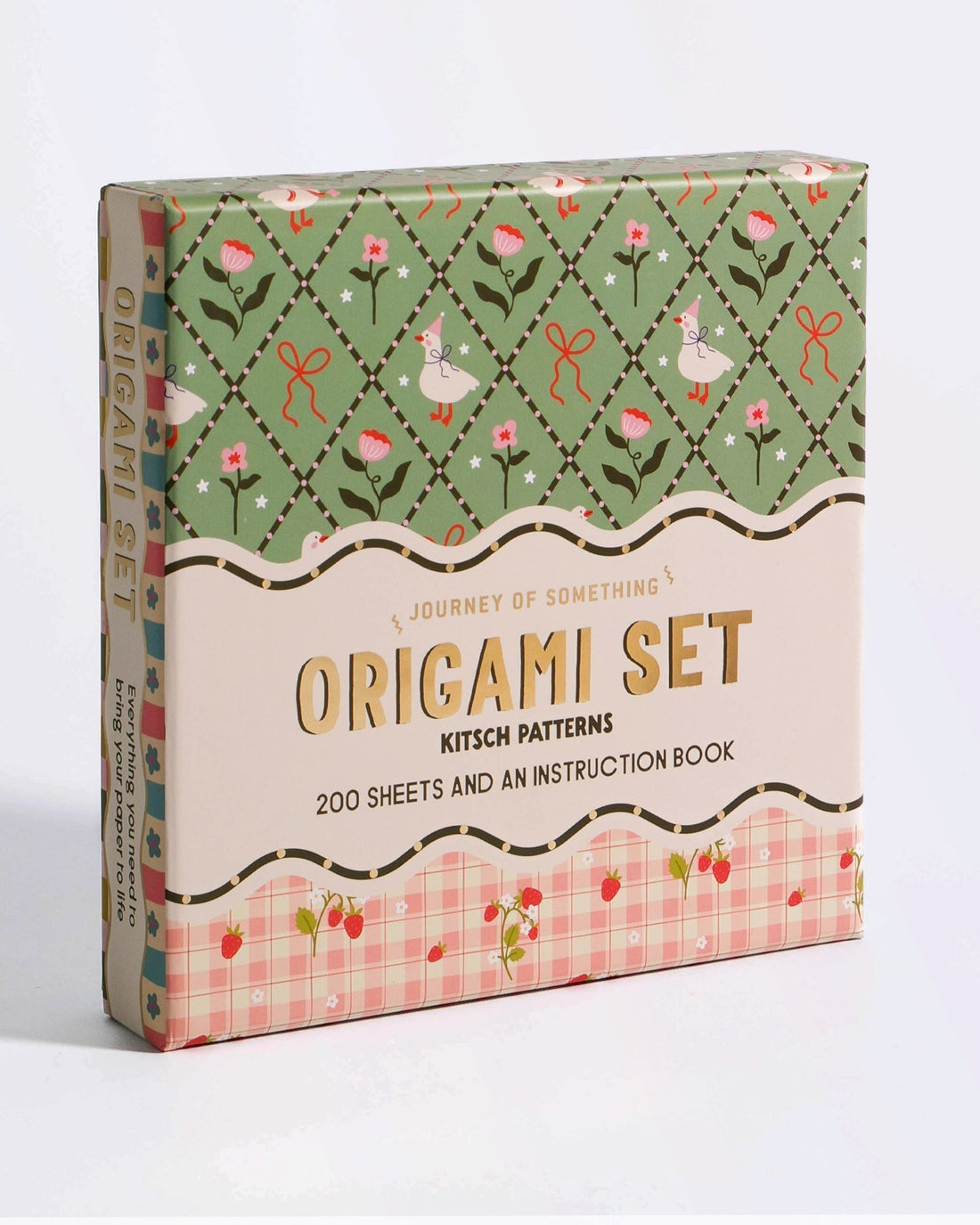 Journey of Something Kitsch Patterns Origami Set — a component of Paper craft and a note