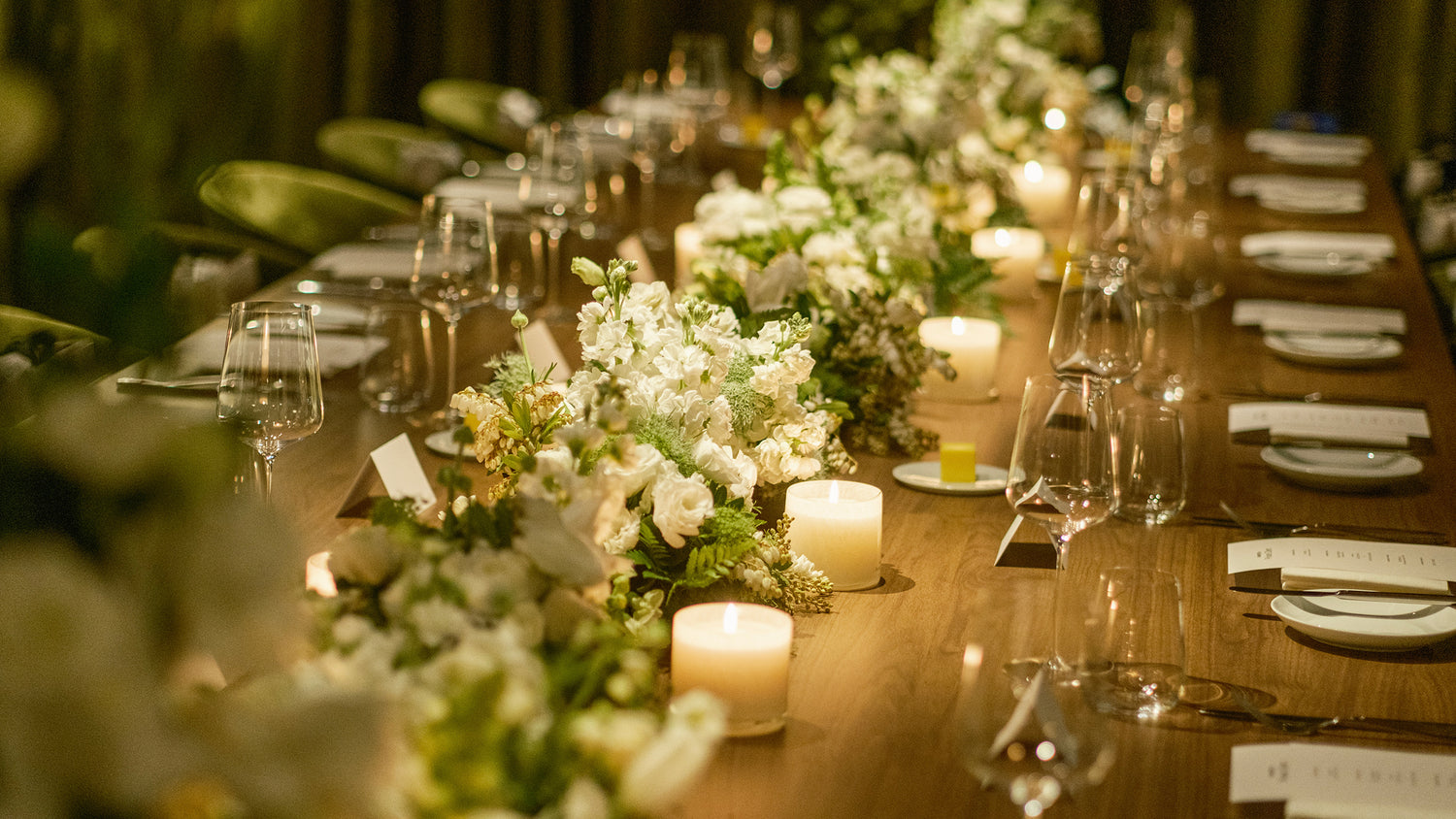 White/Green Event Flowers