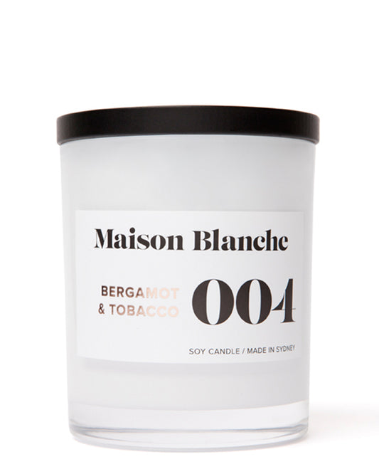 004 Bergamot & Tobacco - Large Candle