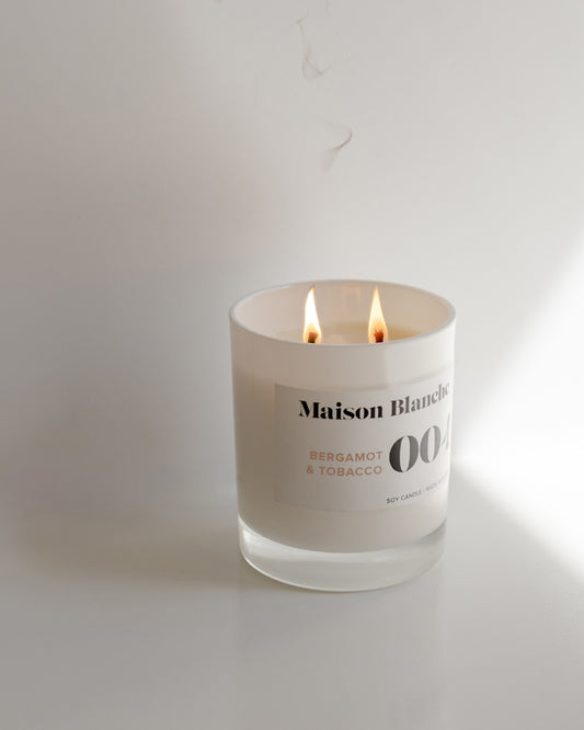 004 Bergamot & Tobacco - Large Candle