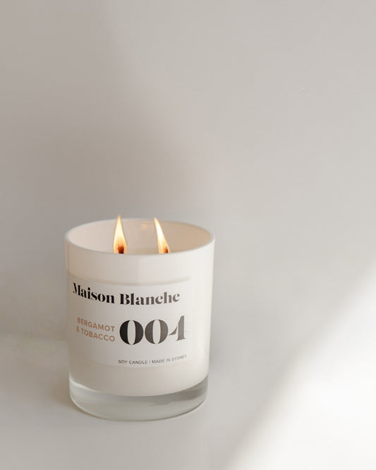 004 Bergamot & Tobacco - Large Candle