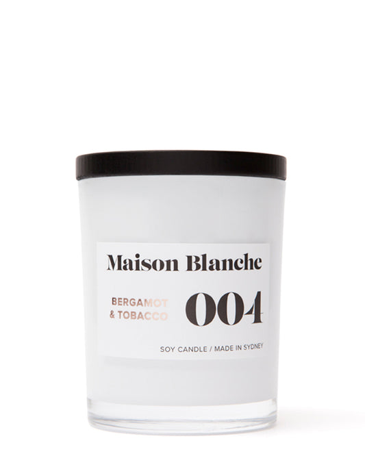 004 Bergamot & Tobacco - Medium Candle