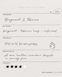 004 Bergamot & Tobacco - Petite Candle