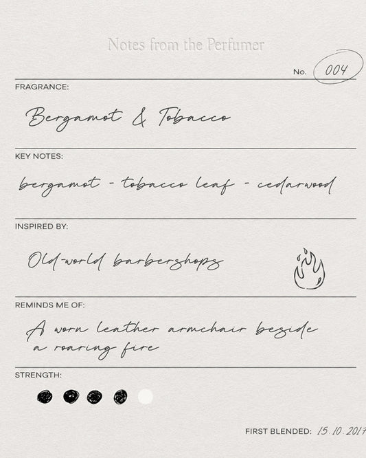 004 Bergamot & Tobacco - Petite Candle