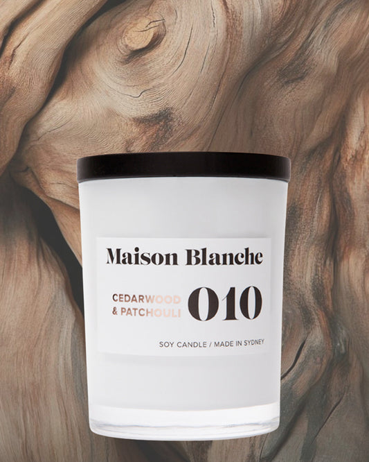 010 Cedarwood & Patchouli - Medium Candle
