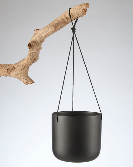 120mm Hanging Pot Black