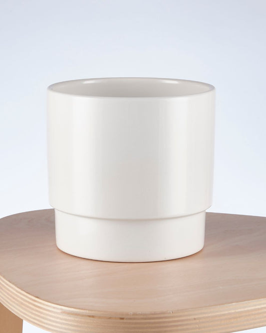 120mm Pot Plain White