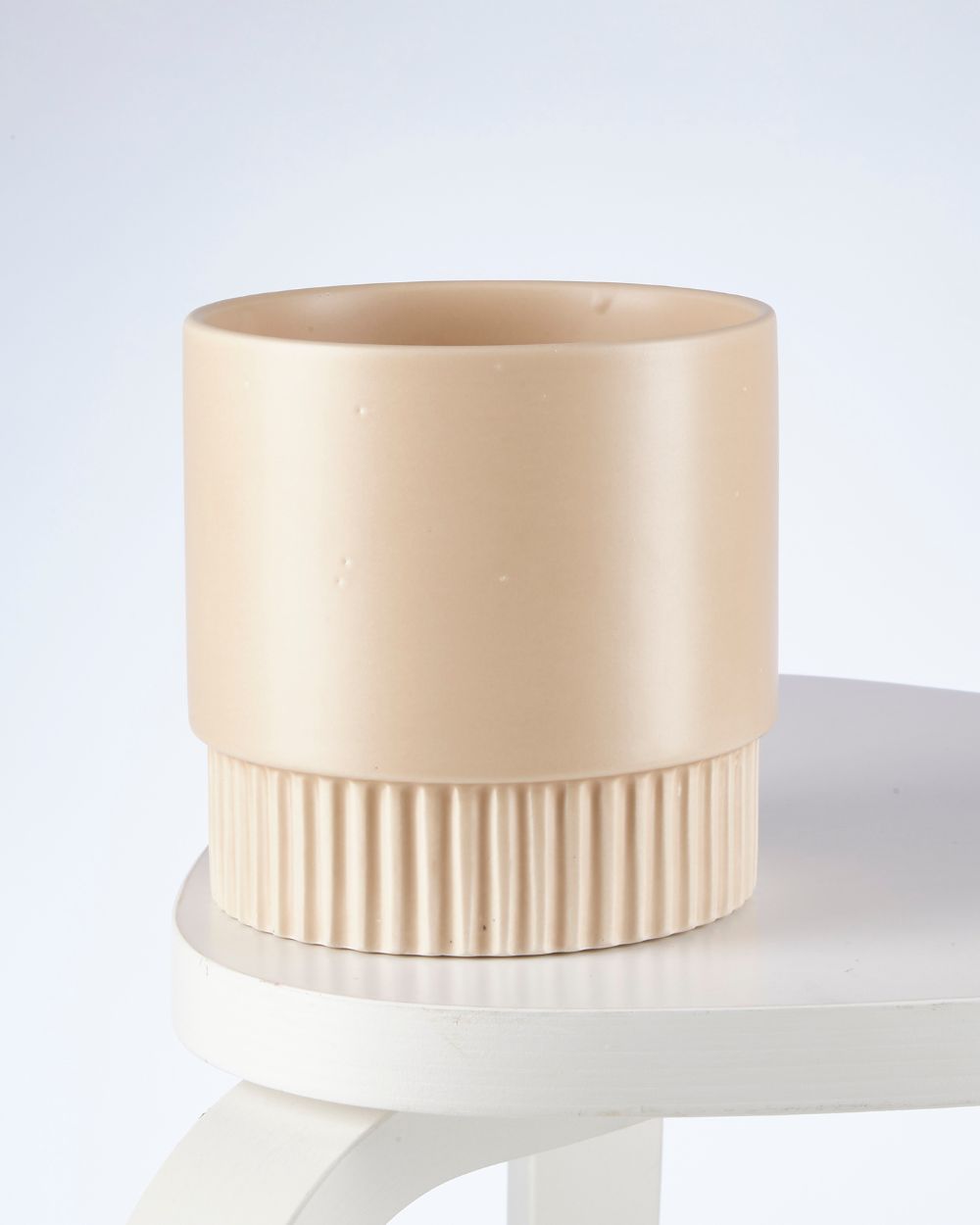 120mm Pot Ribbed Sand