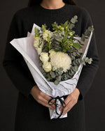 Ravello Posy by Fig & Bloom held in front at chest height