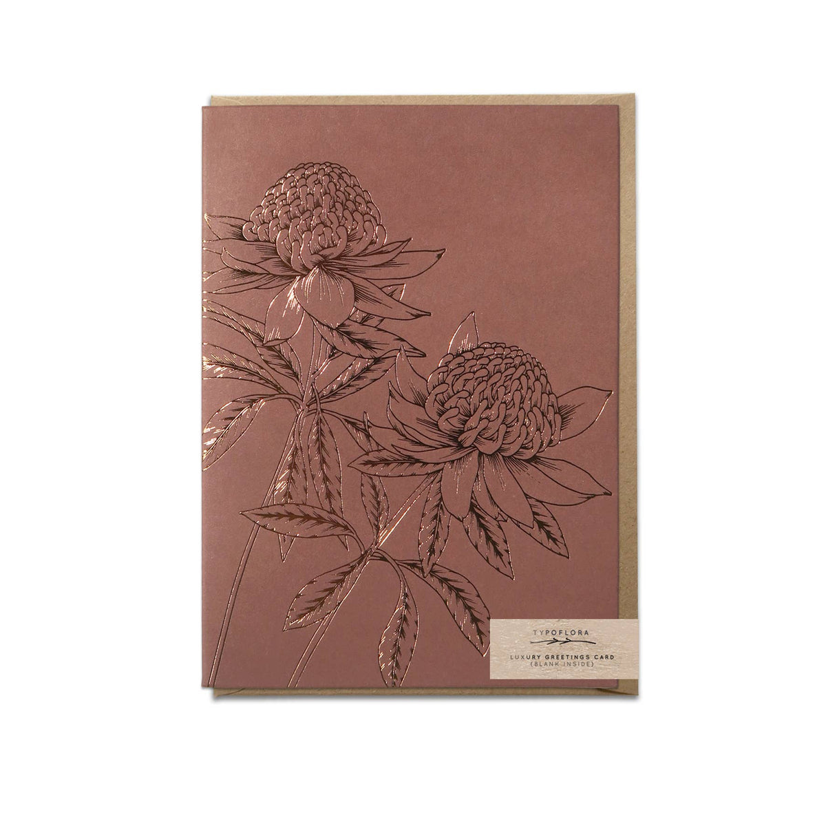 Brown Waratah Card