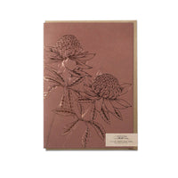 Brown Waratah Card