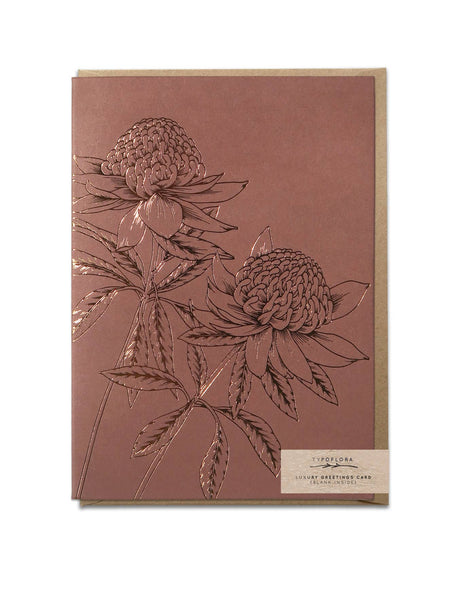 Brown Waratah Card