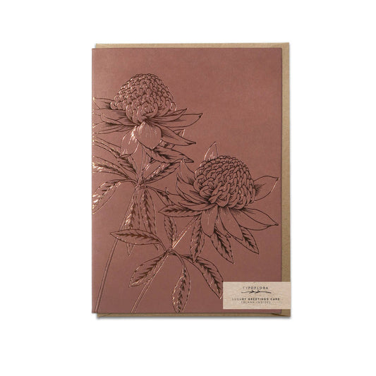 Brown Waratah Card