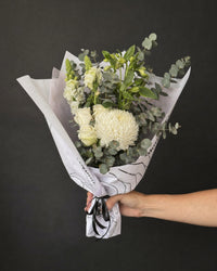 Ravello Posy by Fig & Bloom held in one hand