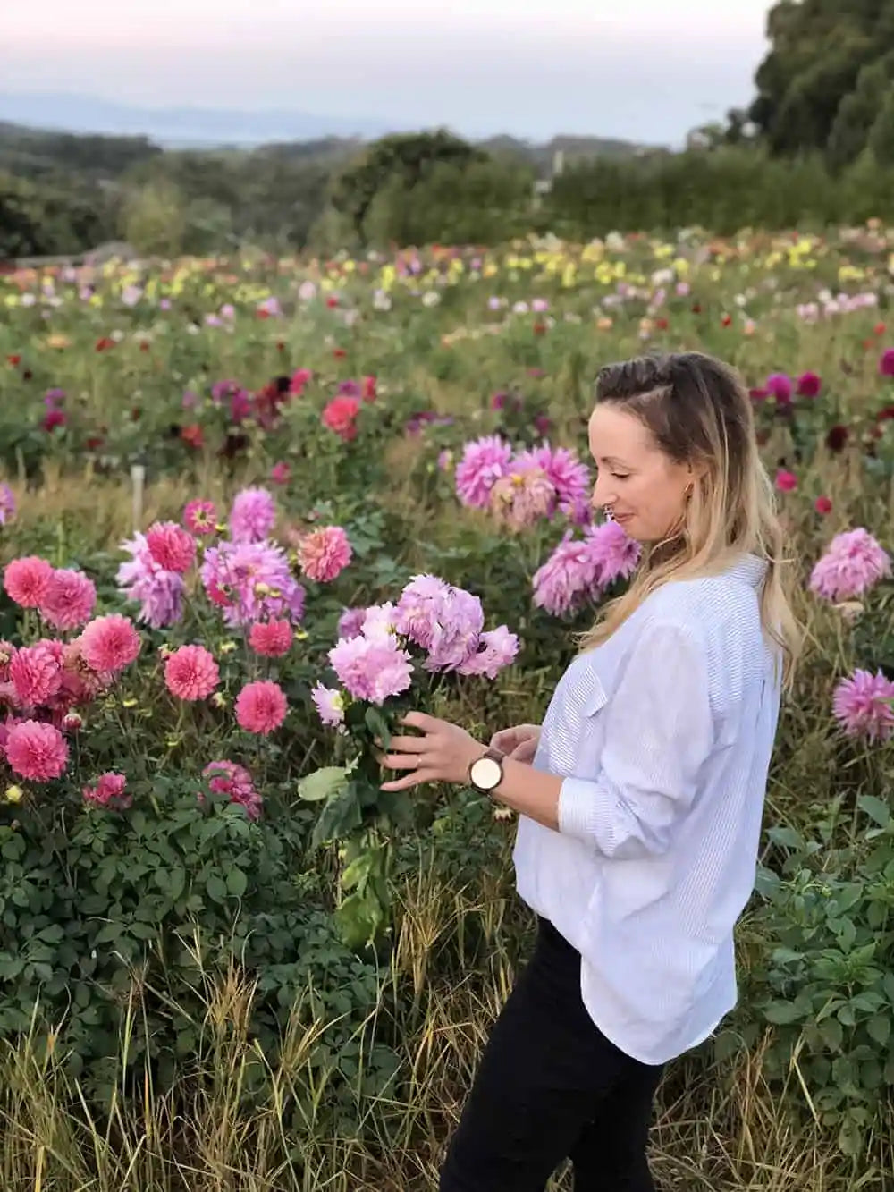 Kellie Brown in the field
