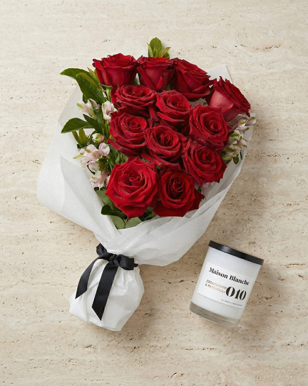 Amour Bouquet + Candle Bundle