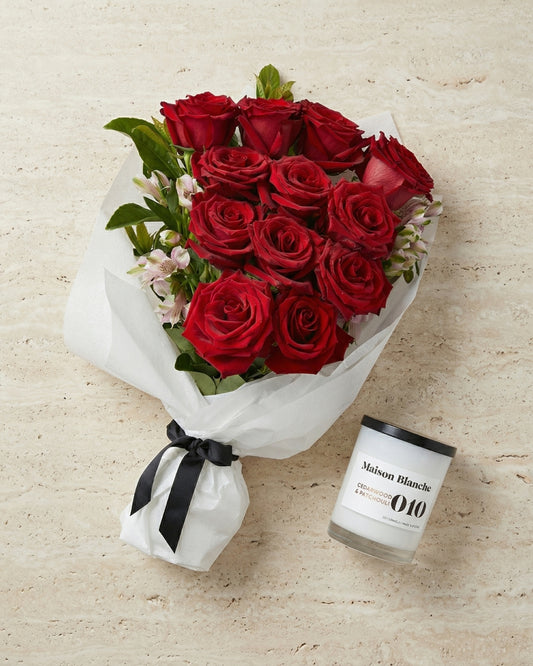 Amour Bouquet + Candle Bundle