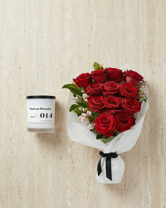 Amour Bouquet + Candle Bundle