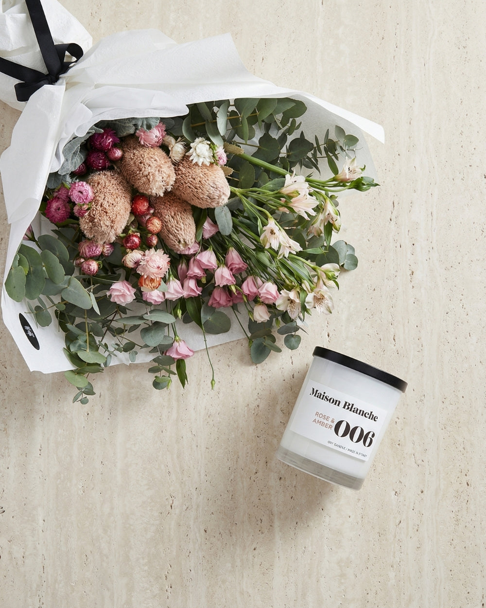 Broome Bouquet + Candle Bundle
