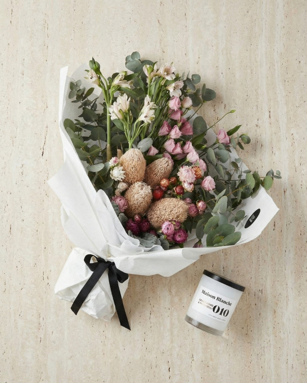 Broome Bouquet + Candle Bundle