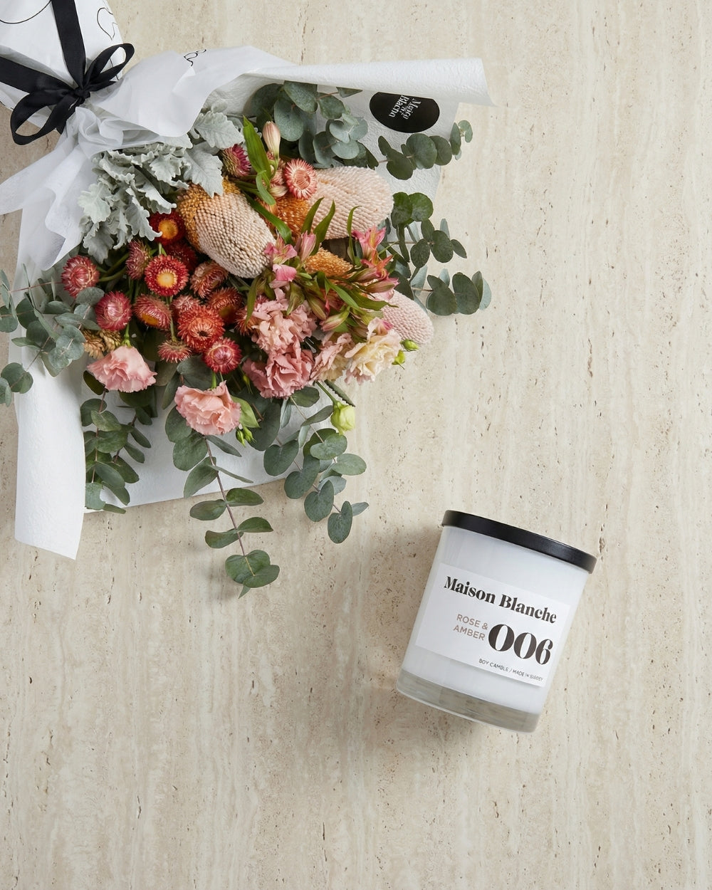 Broome Bouquet + Candle Bundle