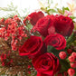 Christmas Table Flowers (Red & Gold)