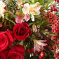 Christmas Table Flowers (Red & Gold)