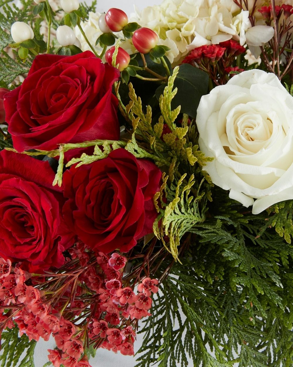 Christmas Table Flowers (Red & White)