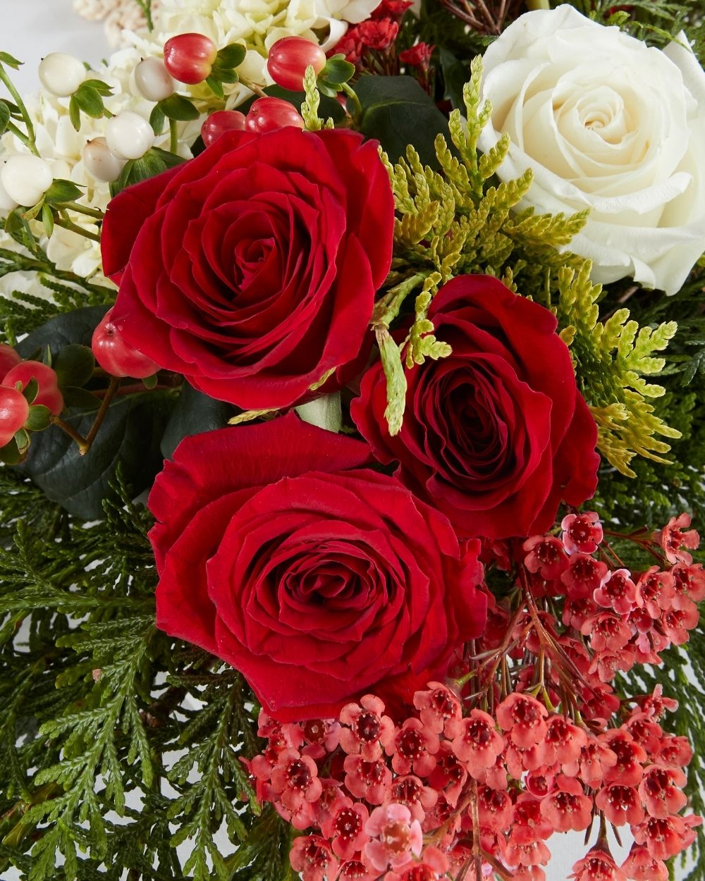 Christmas Table Flowers (Red & White)