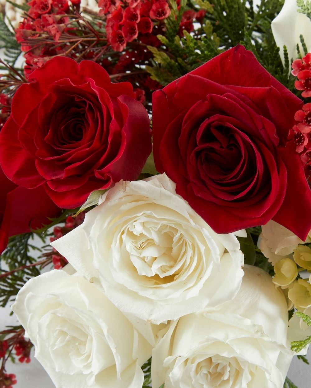 Christmas Table Flowers (Red & White)