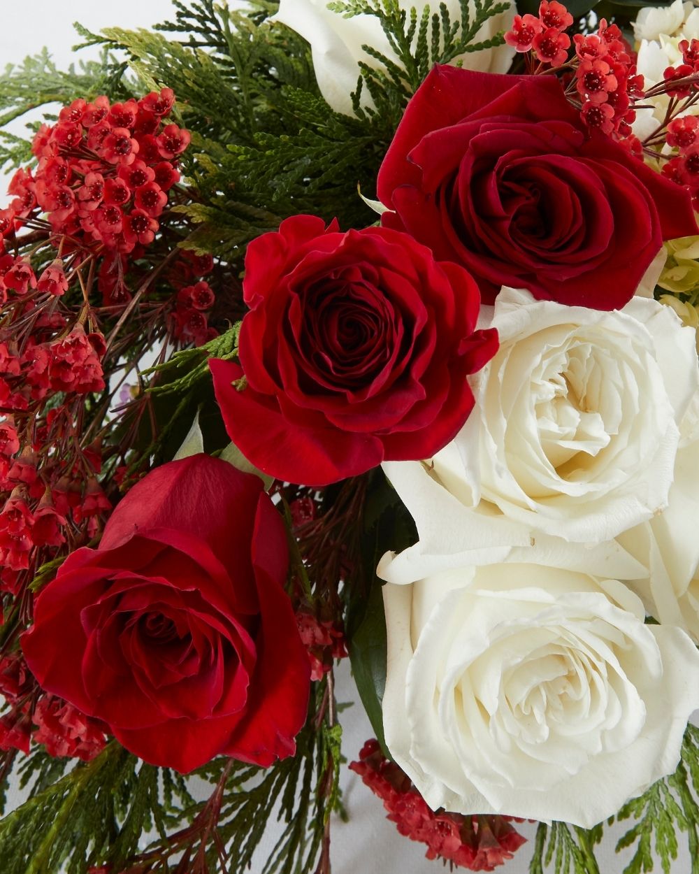 Christmas Table Flowers (Red & White)