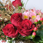 Christmas Table Flowers (Red & Gold)