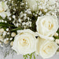 Christmas Table Flowers (White & Silver)