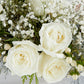 Christmas Table Flowers (White & Silver)