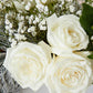 Christmas Table Flowers (White & Silver)