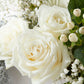 Christmas Table Flowers (White & Silver)