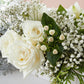 Christmas Table Flowers (White & Silver)