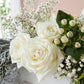 Christmas Table Flowers (White & Silver)