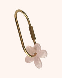 Wild Cactus Co. Rose Quartz Crystal Flower Keyring