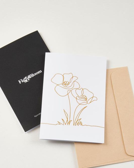 Blooming Flowers Greeting Card