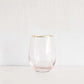 Glass Tumblers with Gold Rim