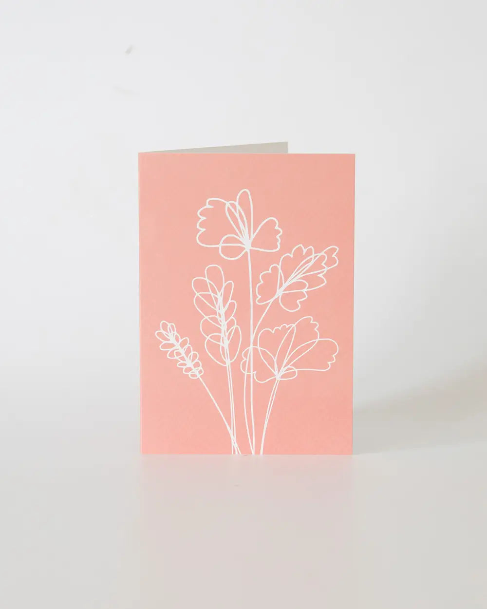 Floral Greeting Card (Coral)
