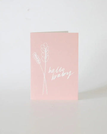 Hello Baby Greeting Card (Pink)