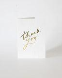 Thank You Greeting Card (White/Gold)