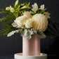 Monaco arrangement in white, vase arrangement by Fig & Bloom