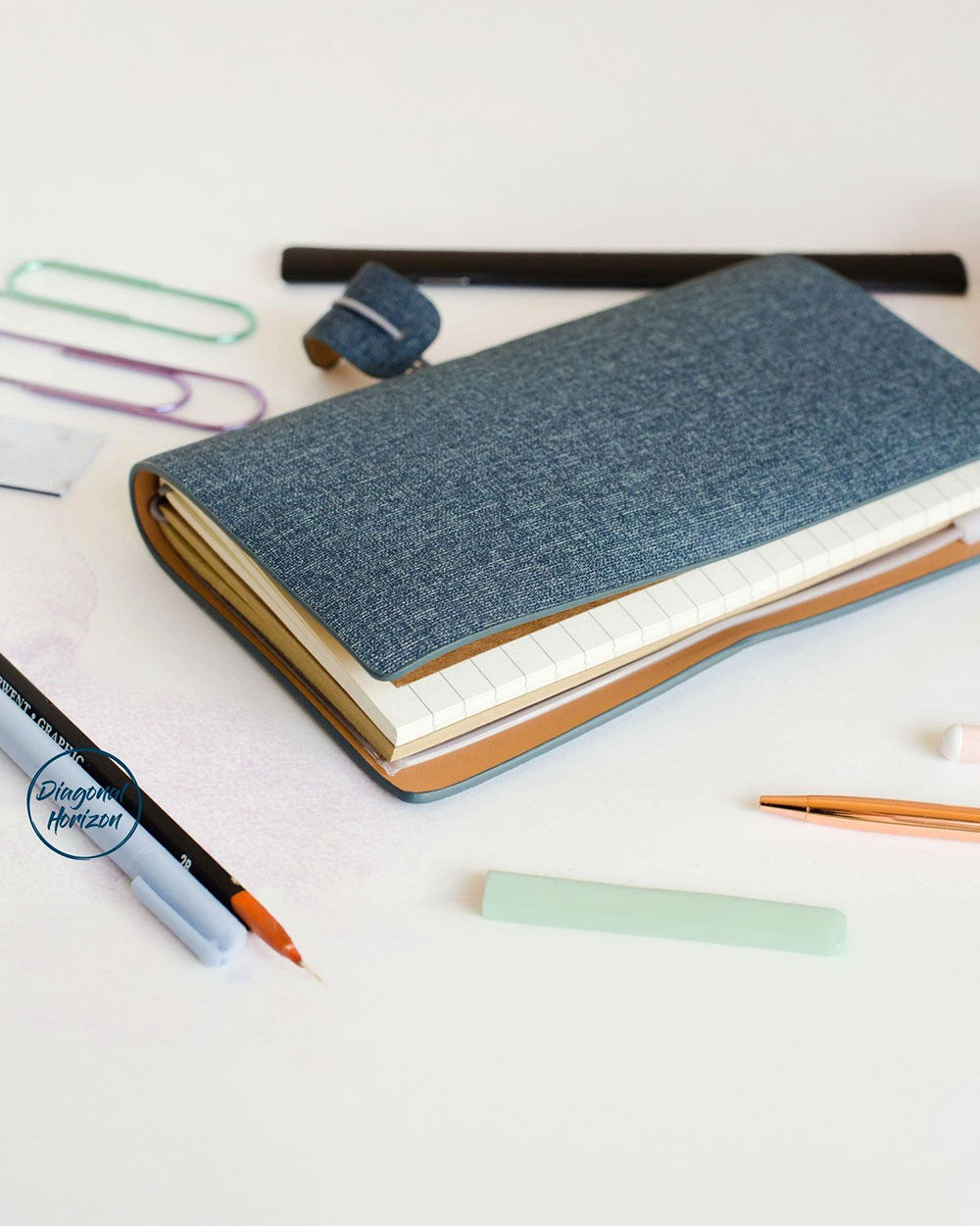 Diagonal Horizon Hobby Journal A5 Blue